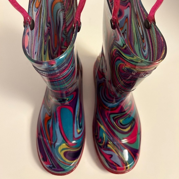 Western Chief Swirly Light Up Rain Boots for Girls Size 12 Outdoor! - Picture 4 of 8